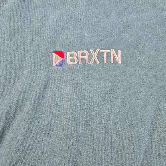 Brixton Stonewell Green Pullover Fleece Hoodie Men's Size XL - Picture 2 of 7